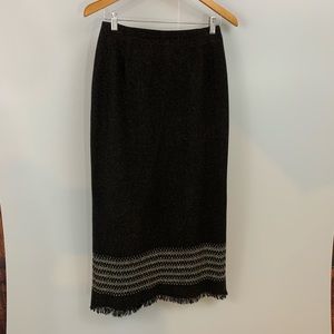 Long Wool Lined Skirt